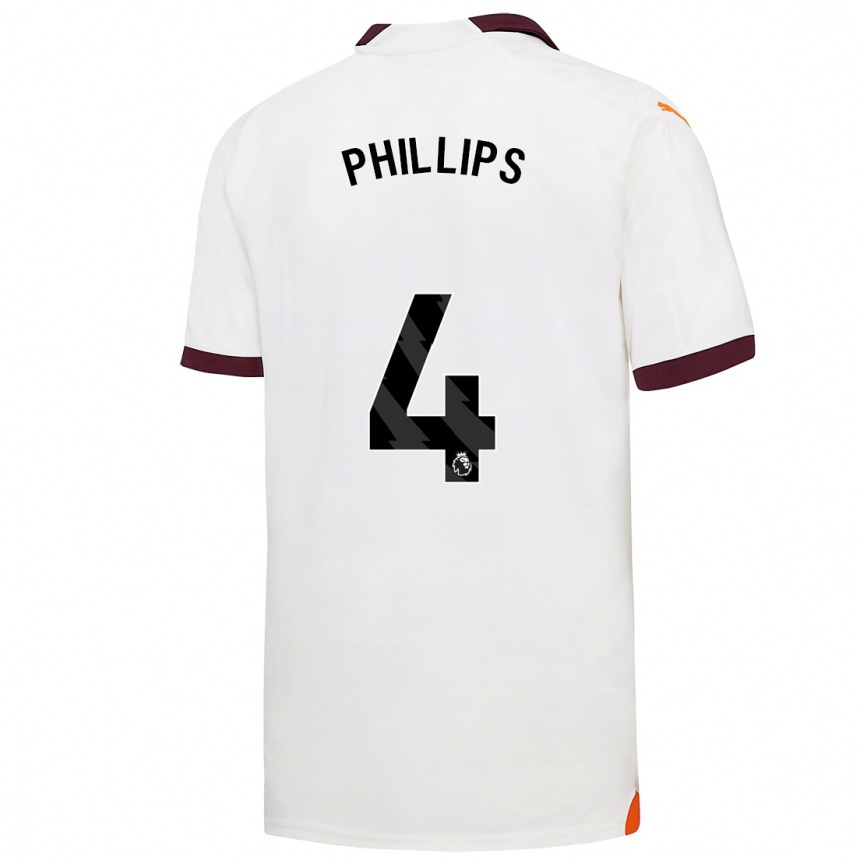 Hombre Fútbol Camiseta Kalvin Phillips #4 Blanco 2ª Equipación 2023/24 Perú