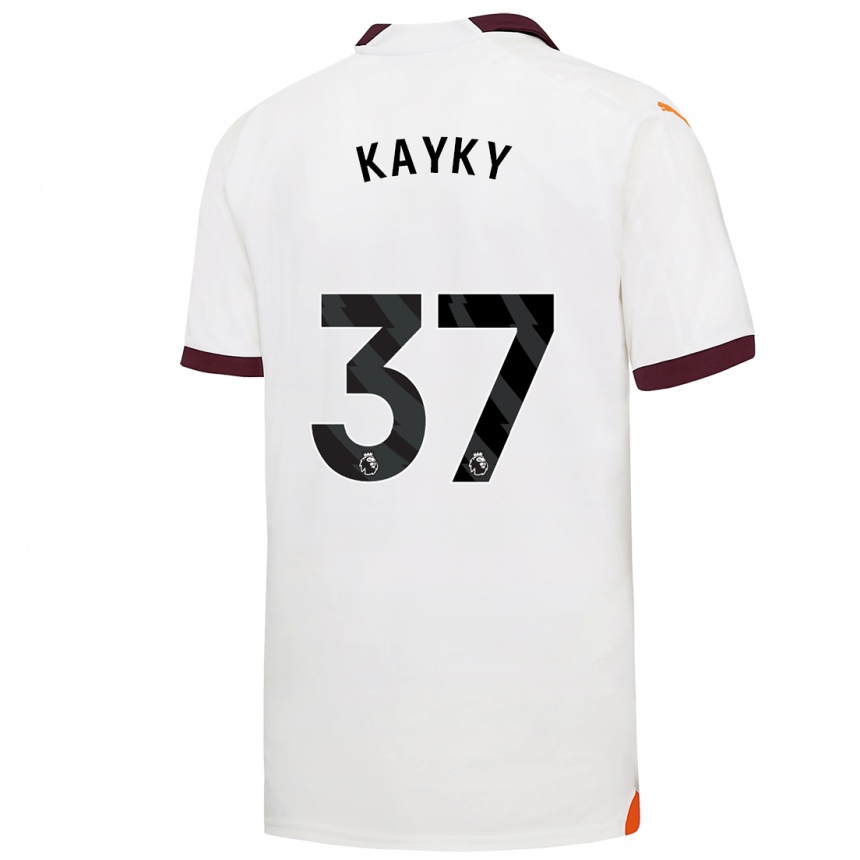 Hombre Fútbol Camiseta Kayky #37 Blanco 2ª Equipación 2023/24 Perú