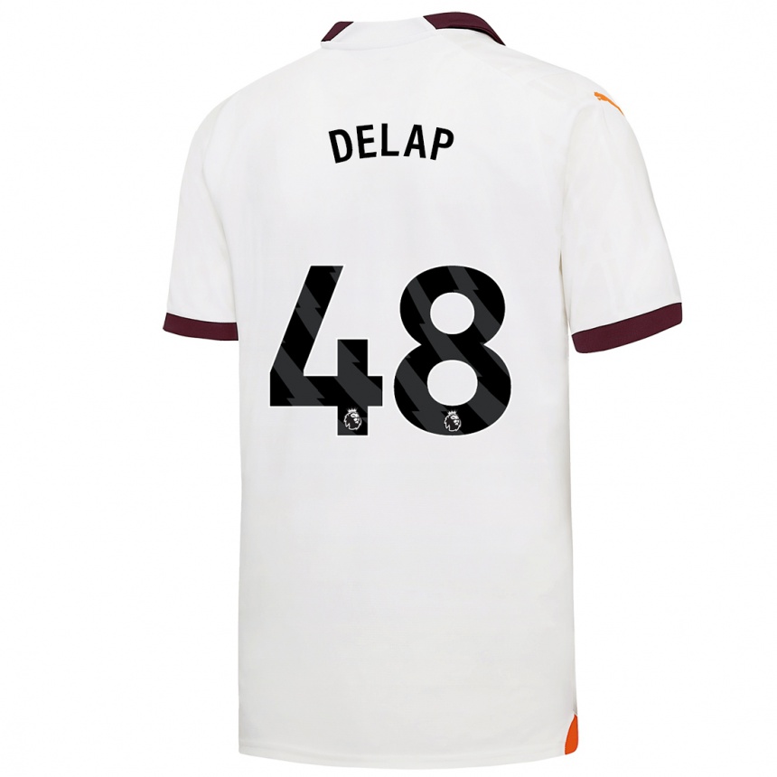 Hombre Fútbol Camiseta Liam Delap #48 Blanco 2ª Equipación 2023/24 Perú