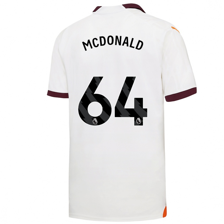 Hombre Fútbol Camiseta Rowan Mcdonald #64 Blanco 2ª Equipación 2023/24 Perú