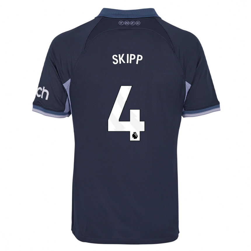 Hombre Fútbol Camiseta Oliver Skipp #4 Azul Oscuro 2ª Equipación 2023/24 Perú