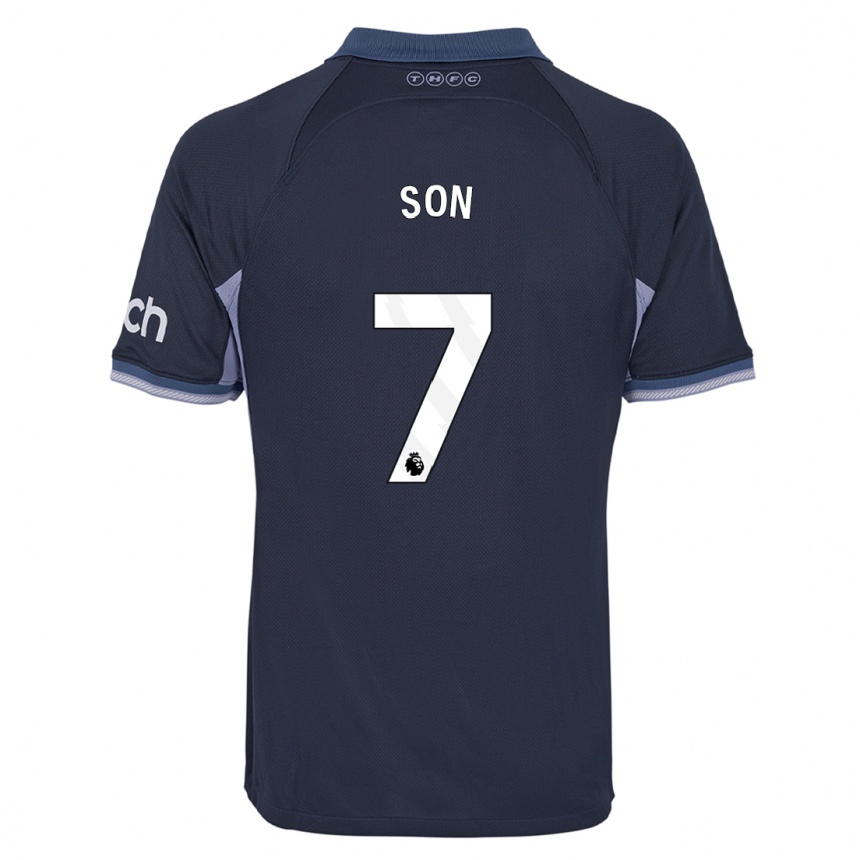 Hombre Fútbol Camiseta Heung-Min Son #7 Azul Oscuro 2ª Equipación 2023/24 Perú