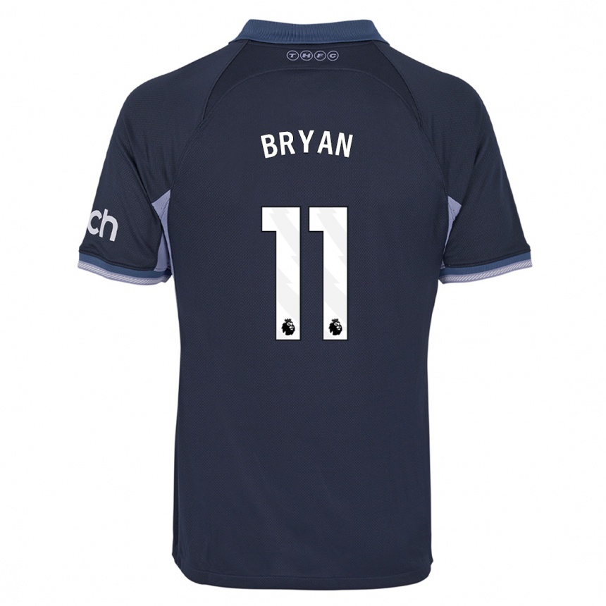 Hombre Fútbol Camiseta Bryan Gil #11 Azul Oscuro 2ª Equipación 2023/24 Perú