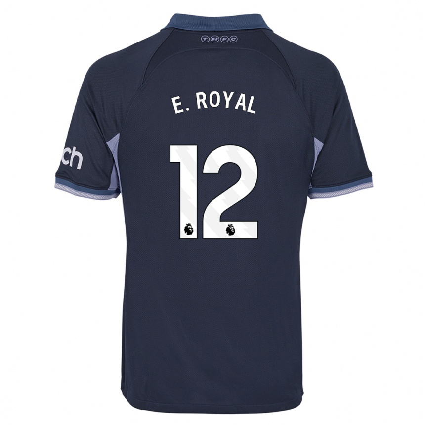 Hombre Fútbol Camiseta Emerson Royal #12 Azul Oscuro 2ª Equipación 2023/24 Perú