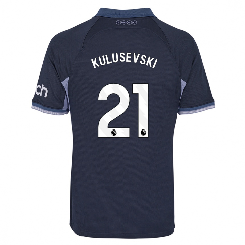 Hombre Fútbol Camiseta Dejan Kulusevski #21 Azul Oscuro 2ª Equipación 2023/24 Perú