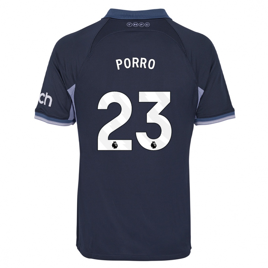 Hombre Fútbol Camiseta Pedro Porro #23 Azul Oscuro 2ª Equipación 2023/24 Perú