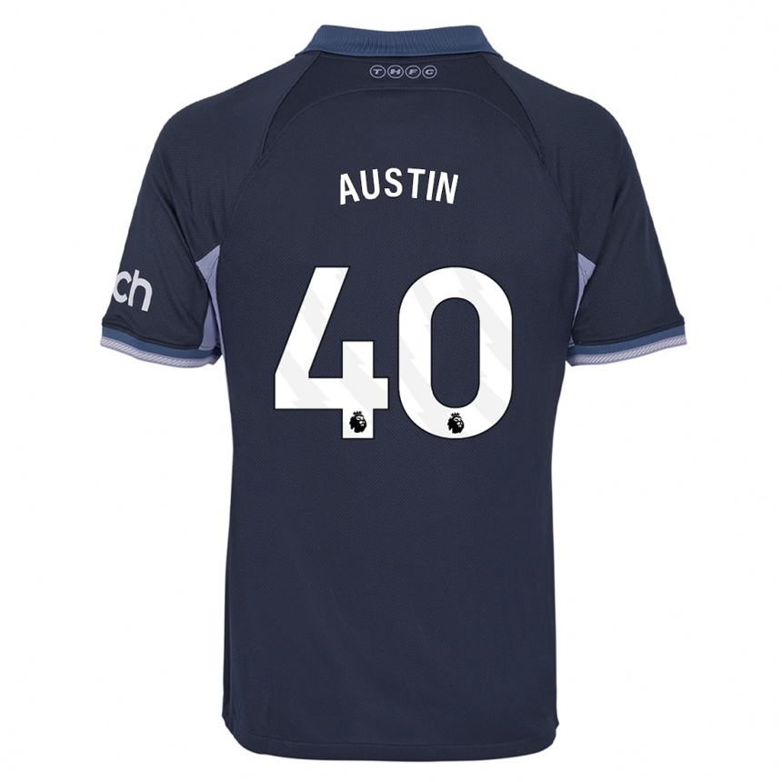 Hombre Fútbol Camiseta Brandon Austin #40 Azul Oscuro 2ª Equipación 2023/24 Perú