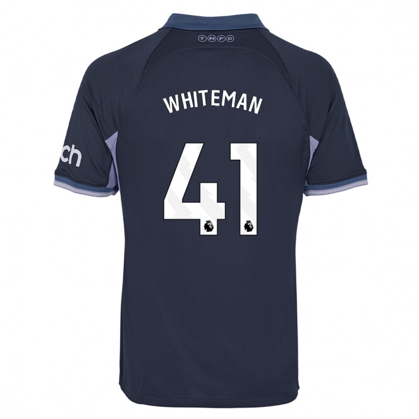 Hombre Fútbol Camiseta Alfie Whiteman #41 Azul Oscuro 2ª Equipación 2023/24 Perú