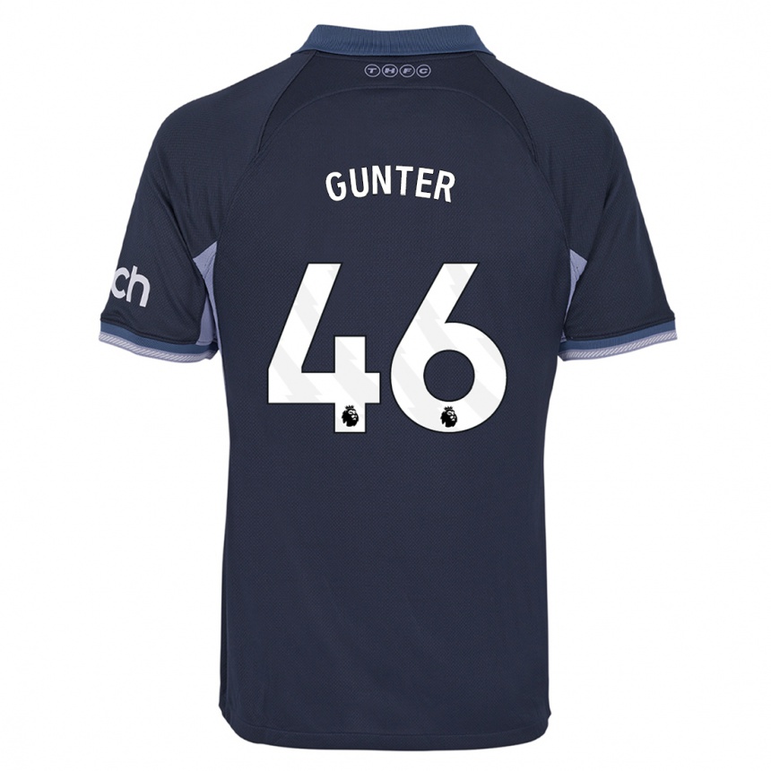 Hombre Fútbol Camiseta Luca Gunter #46 Azul Oscuro 2ª Equipación 2023/24 Perú