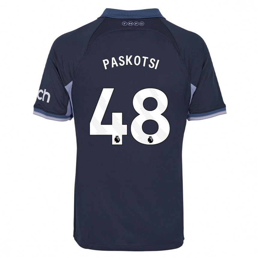 Hombre Fútbol Camiseta Maksim Paskotsi #48 Azul Oscuro 2ª Equipación 2023/24 Perú