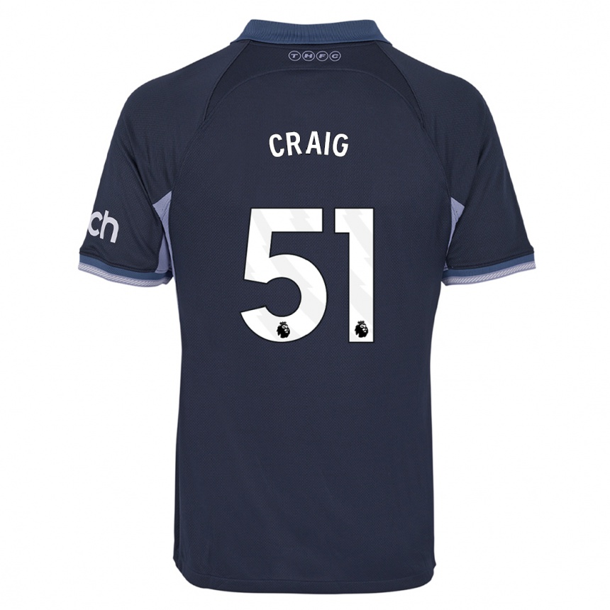 Hombre Fútbol Camiseta Matthew Craig #51 Azul Oscuro 2ª Equipación 2023/24 Perú