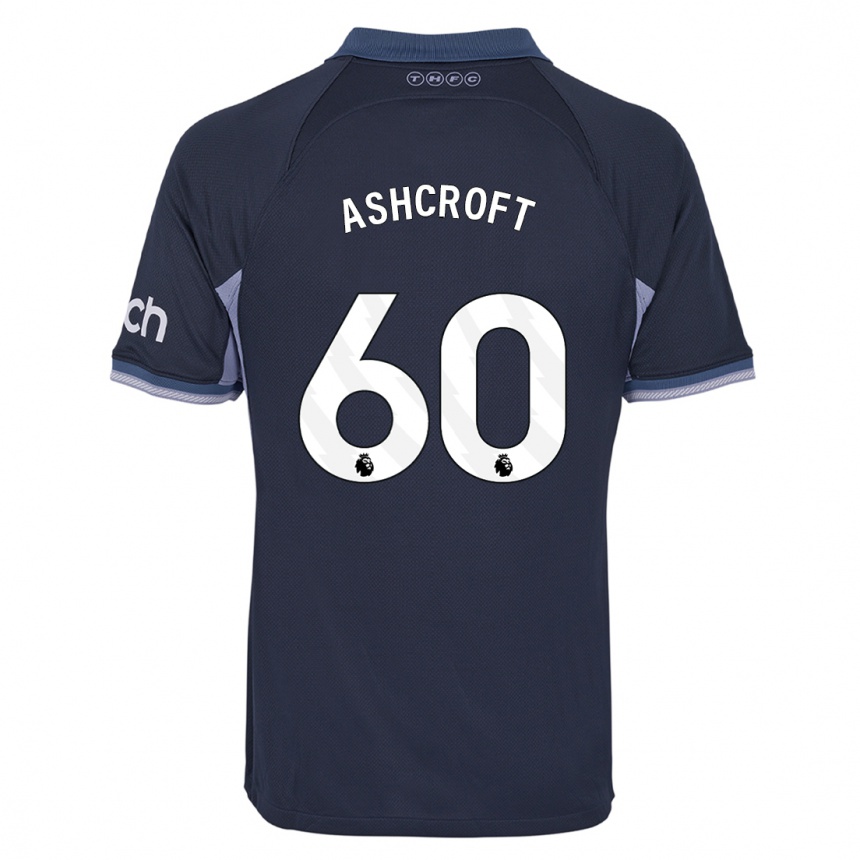 Hombre Fútbol Camiseta Tyrell Ashcroft #60 Azul Oscuro 2ª Equipación 2023/24 Perú