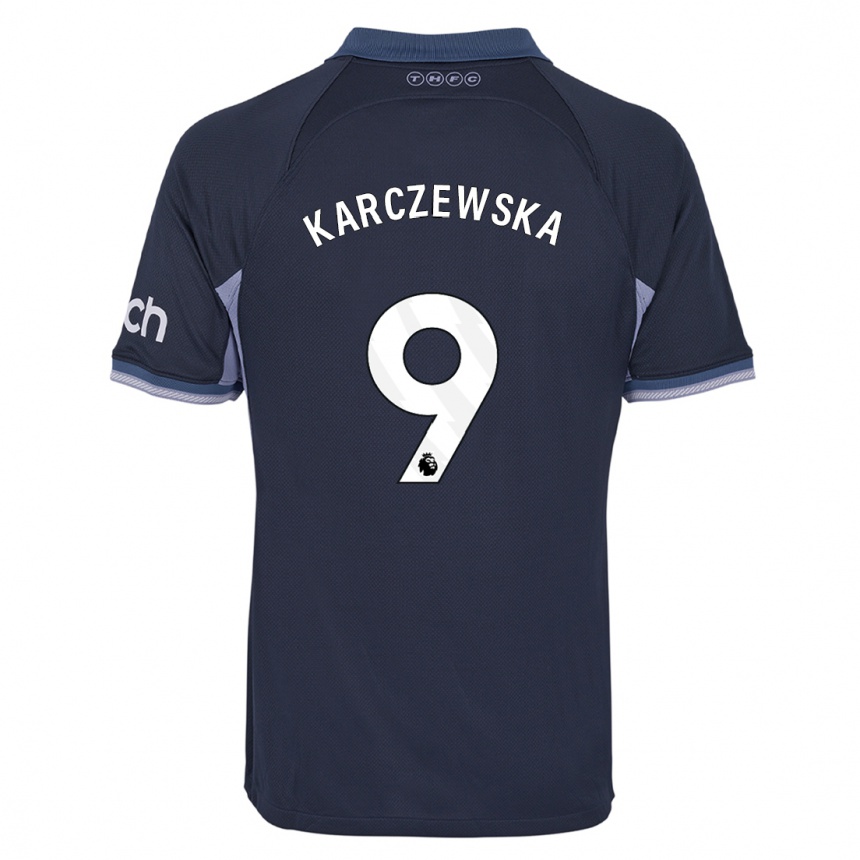 Hombre Fútbol Camiseta Nikola Karczewska #9 Azul Oscuro 2ª Equipación 2023/24 Perú