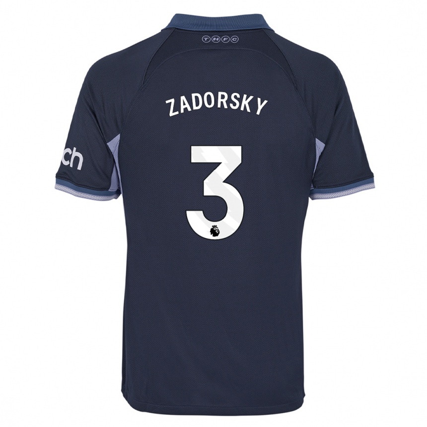 Hombre Fútbol Camiseta Shelina Zadorsky #3 Azul Oscuro 2ª Equipación 2023/24 Perú