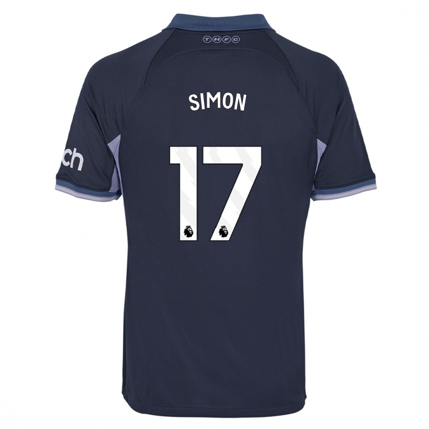 Hombre Fútbol Camiseta Kyah Simon #17 Azul Oscuro 2ª Equipación 2023/24 Perú