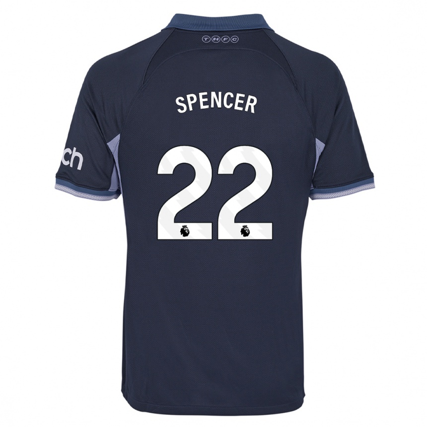 Hombre Fútbol Camiseta Rebecca Spencer #22 Azul Oscuro 2ª Equipación 2023/24 Perú