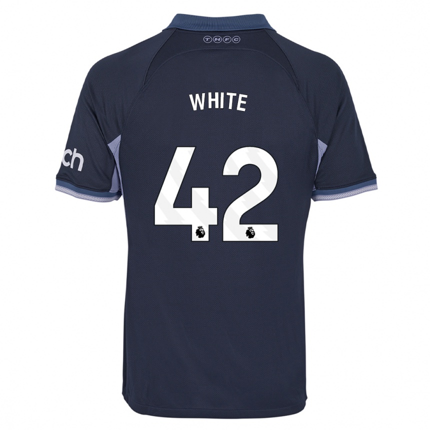 Hombre Fútbol Camiseta Harvey White #42 Azul Oscuro 2ª Equipación 2023/24 Perú