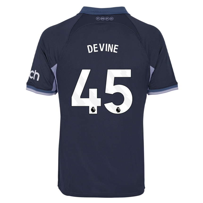 Hombre Fútbol Camiseta Alfie Devine #45 Azul Oscuro 2ª Equipación 2023/24 Perú