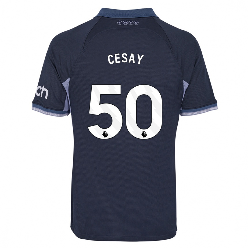 Hombre Fútbol Camiseta Kallum Cesay #50 Azul Oscuro 2ª Equipación 2023/24 Perú