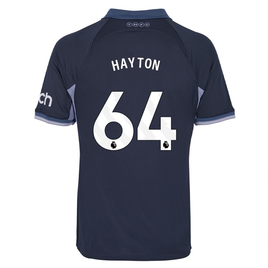 Hombre Fútbol Camiseta Adam Hayton #64 Azul Oscuro 2ª Equipación 2023/24 Perú