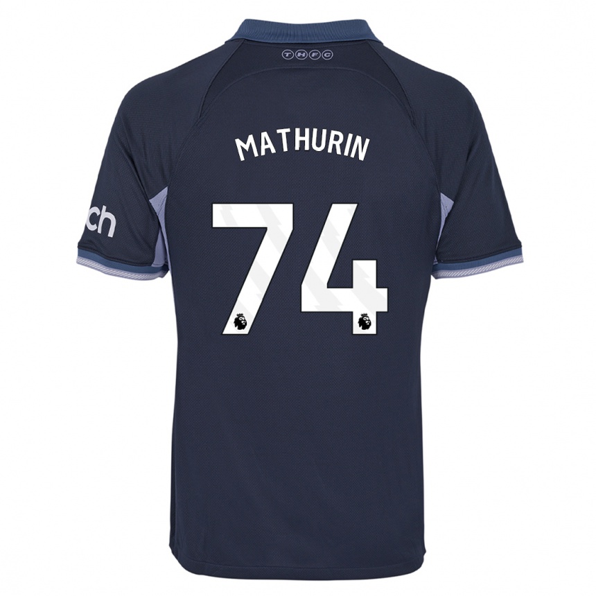 Hombre Fútbol Camiseta Roshaun Mathurin #74 Azul Oscuro 2ª Equipación 2023/24 Perú