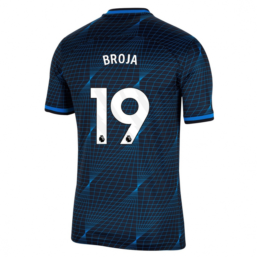 Hombre Fútbol Camiseta Armando Broja #19 Azul Oscuro 2ª Equipación 2023/24 Perú