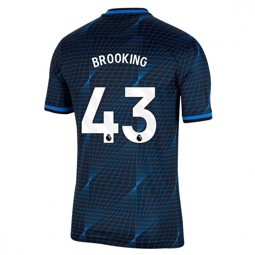 Hombre Fútbol Camiseta Josh Brooking #43 Azul Oscuro 2ª Equipación 2023/24 Perú