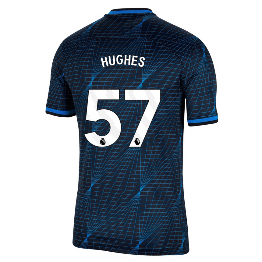 Hombre Fútbol Camiseta Brodi Hughes #57 Azul Oscuro 2ª Equipación 2023/24 Perú