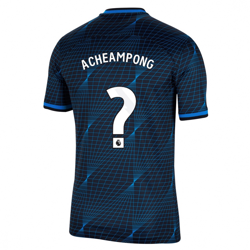 Hombre Fútbol Camiseta Josh Acheampong #0 Azul Oscuro 2ª Equipación 2023/24 Perú