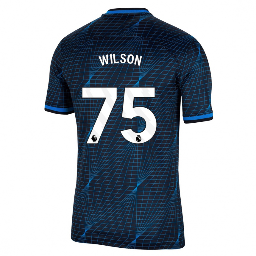 Hombre Fútbol Camiseta Kaiden Wilson #75 Azul Oscuro 2ª Equipación 2023/24 Perú