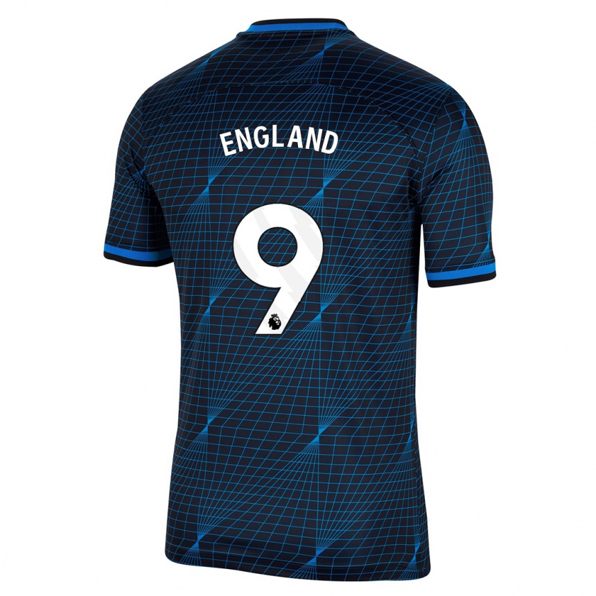 Hombre Fútbol Camiseta Bethany England #9 Azul Oscuro 2ª Equipación 2023/24 Perú