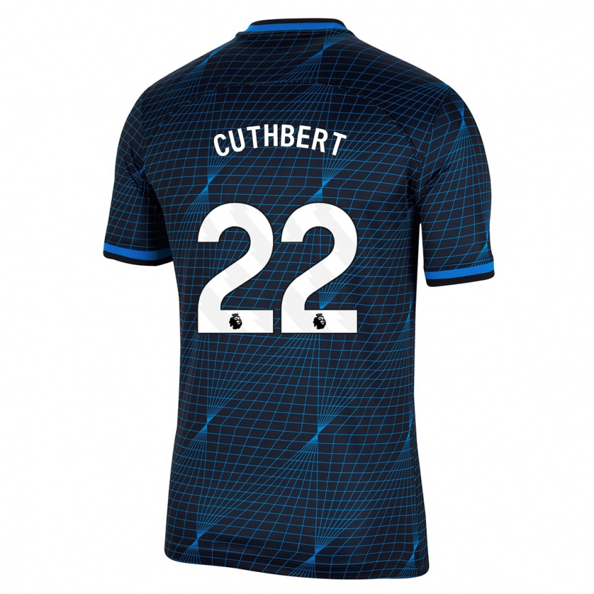 Hombre Fútbol Camiseta Erin Cuthbert #22 Azul Oscuro 2ª Equipación 2023/24 Perú