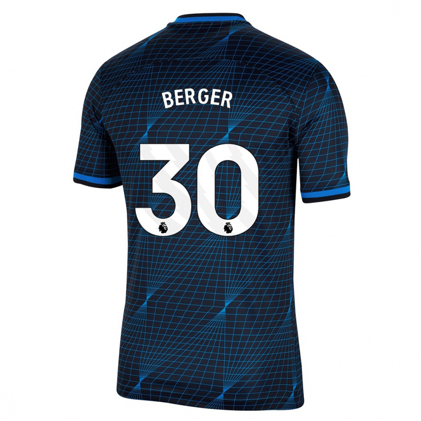 Hombre Fútbol Camiseta Ann-Katrin Berger #30 Azul Oscuro 2ª Equipación 2023/24 Perú