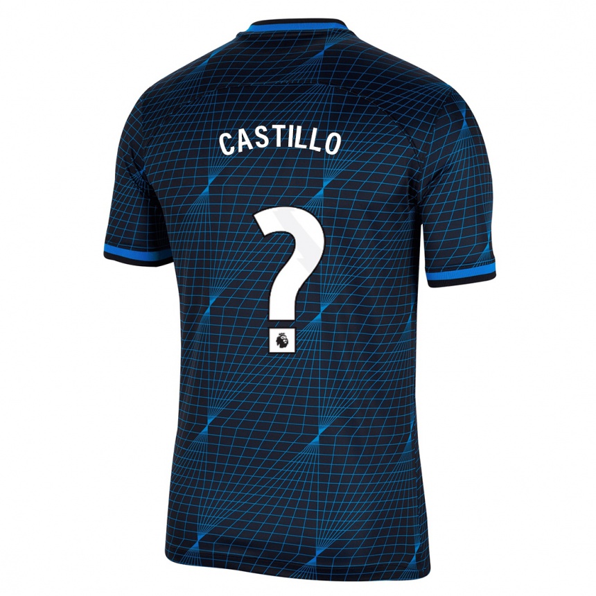 Hombre Fútbol Camiseta Juan Castillo #0 Azul Oscuro 2ª Equipación 2023/24 Perú