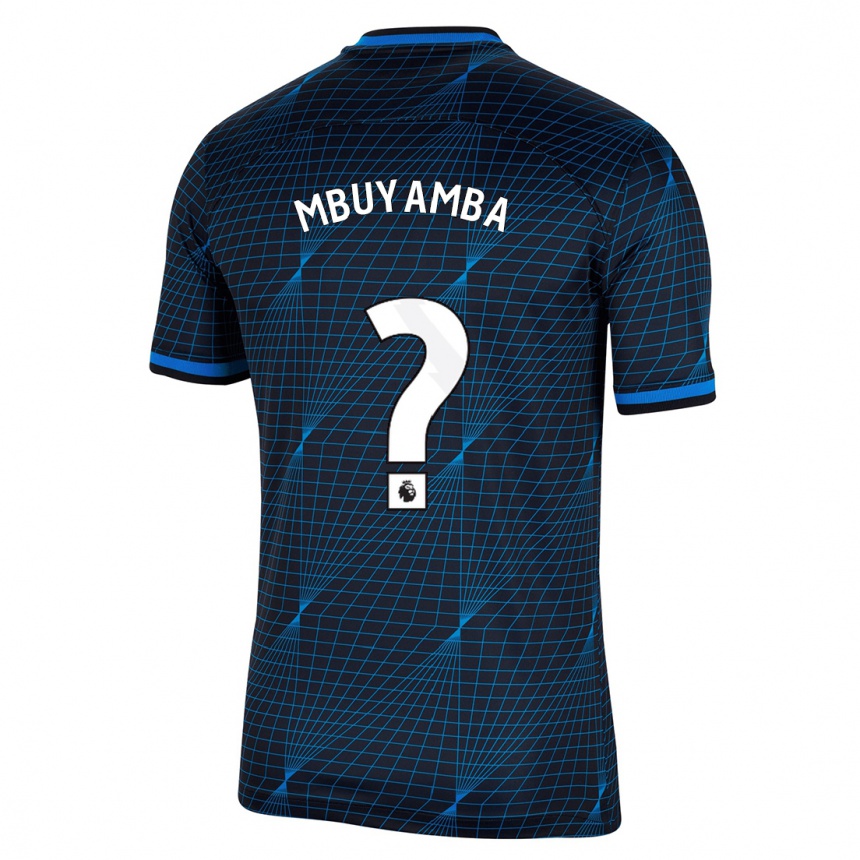 Hombre Fútbol Camiseta Xavier Mbuyamba #0 Azul Oscuro 2ª Equipación 2023/24 Perú