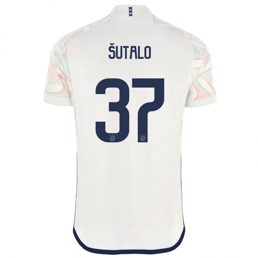 Hombre Fútbol Camiseta Josip Sutalo #37 Blanco 2ª Equipación 2023/24 Perú