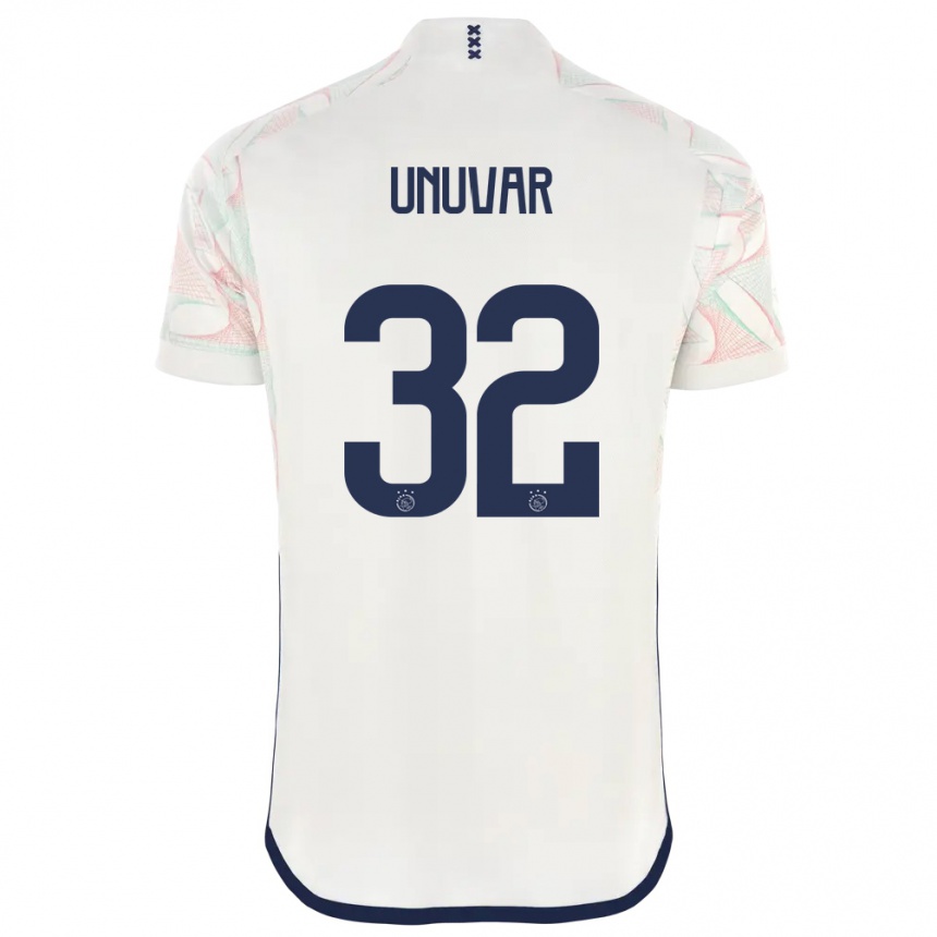 Hombre Fútbol Camiseta Naci Unuvar #32 Blanco 2ª Equipación 2023/24 Perú