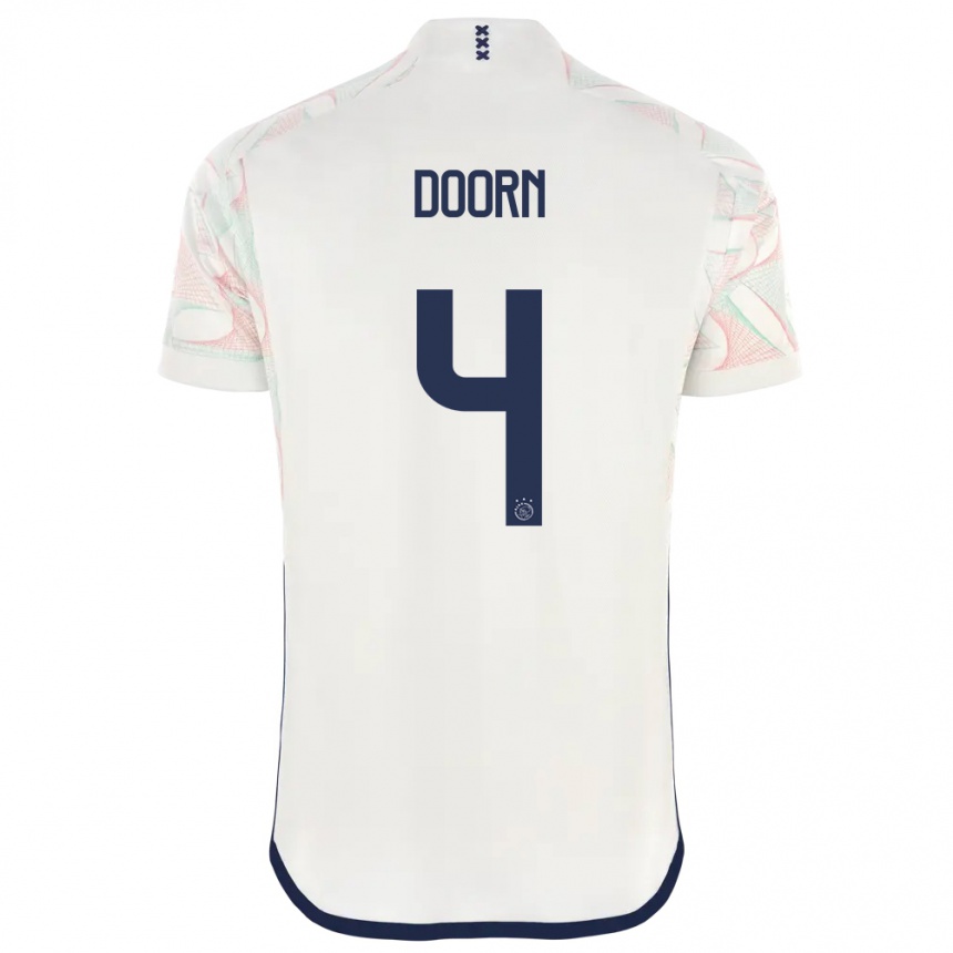 Hombre Fútbol Camiseta Lisa Doorn #4 Blanco 2ª Equipación 2023/24 Perú