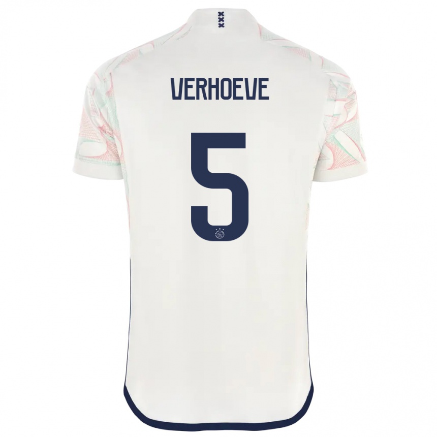 Hombre Fútbol Camiseta Soraya Verhoeve #5 Blanco 2ª Equipación 2023/24 Perú