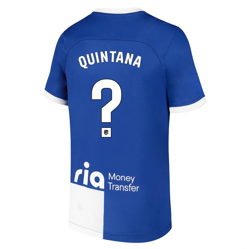 Hombre Fútbol Camiseta Nacho Quintana #0 Azul Blanco 2ª Equipación 2023/24 Perú