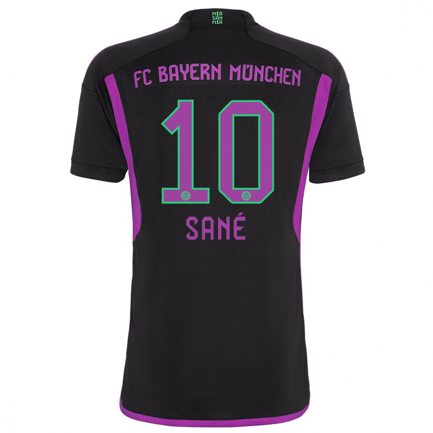 Hombre Fútbol Camiseta Leroy Sane #10 Negro 2ª Equipación 2023/24 Perú