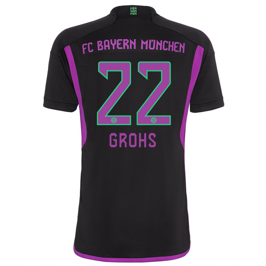 Hombre Fútbol Camiseta Maria Luisa Grohs #22 Negro 2ª Equipación 2023/24 Perú