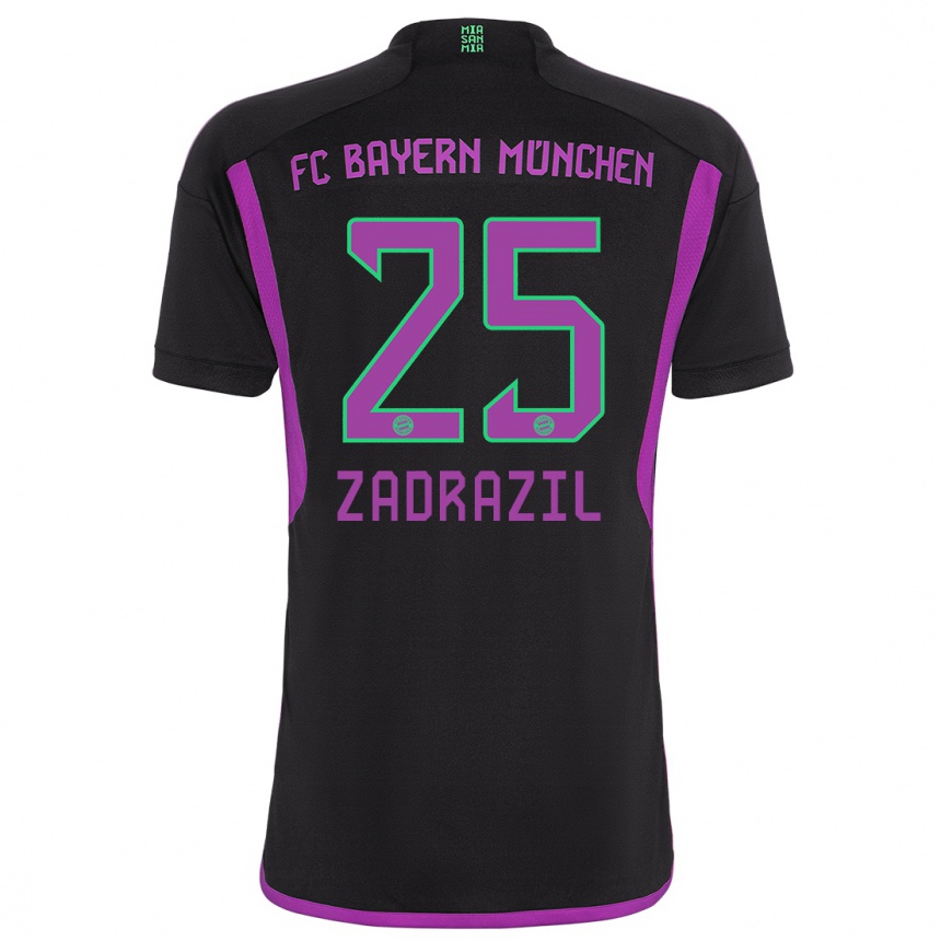 Hombre Fútbol Camiseta Sarah Zadrazil #25 Negro 2ª Equipación 2023/24 Perú