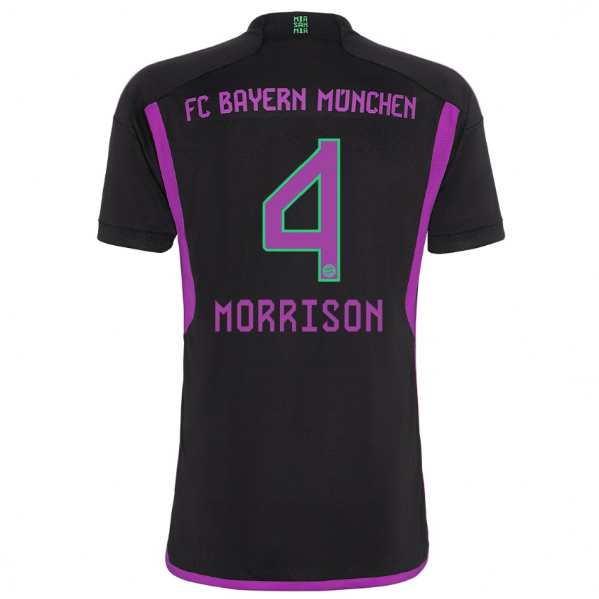 Hombre Fútbol Camiseta Liam Morrison #4 Negro 2ª Equipación 2023/24 Perú