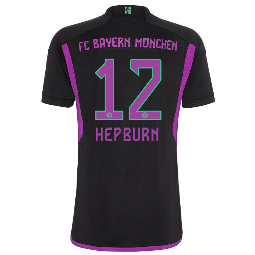 Hombre Fútbol Camiseta Barry Hepburn #12 Negro 2ª Equipación 2023/24 Perú