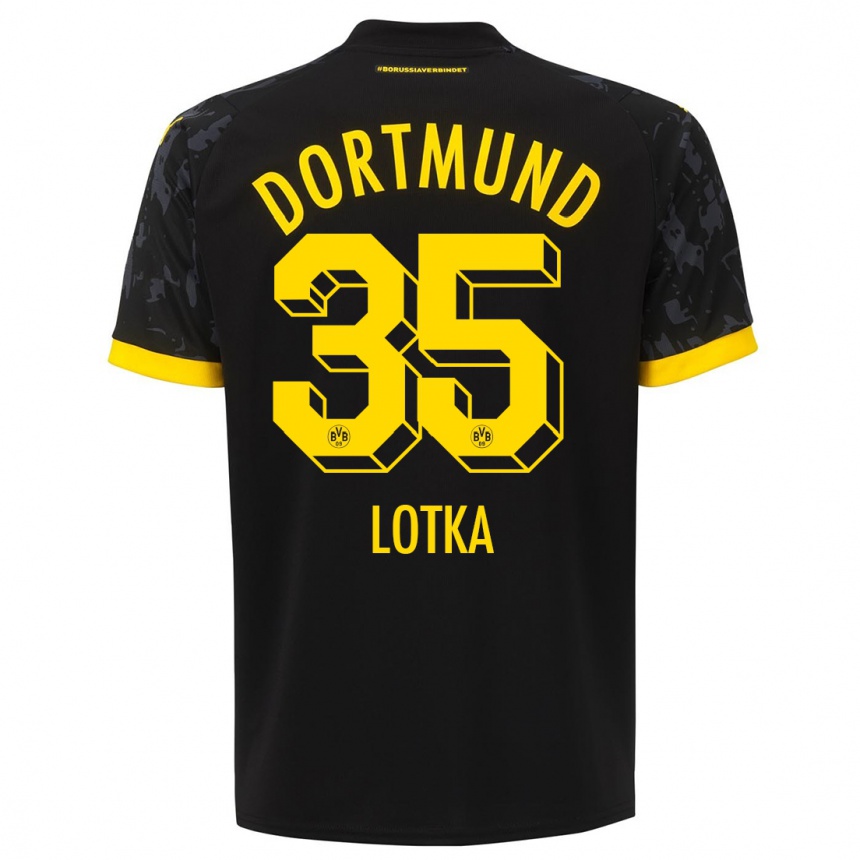 Hombre Fútbol Camiseta Marcel Lotka #35 Negro 2ª Equipación 2023/24 Perú