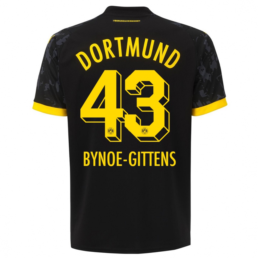 Hombre Fútbol Camiseta Jamie Bynoe-Gittens #43 Negro 2ª Equipación 2023/24 Perú