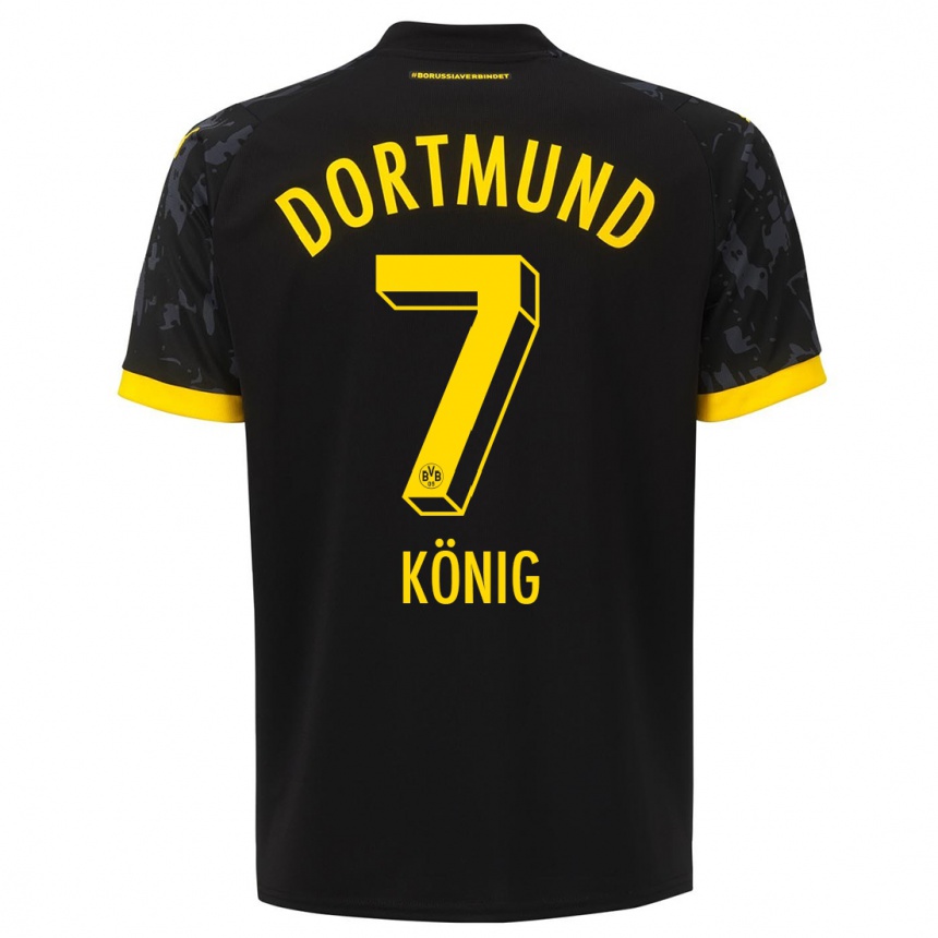 Hombre Fútbol Camiseta Raúl König #7 Negro 2ª Equipación 2023/24 Perú