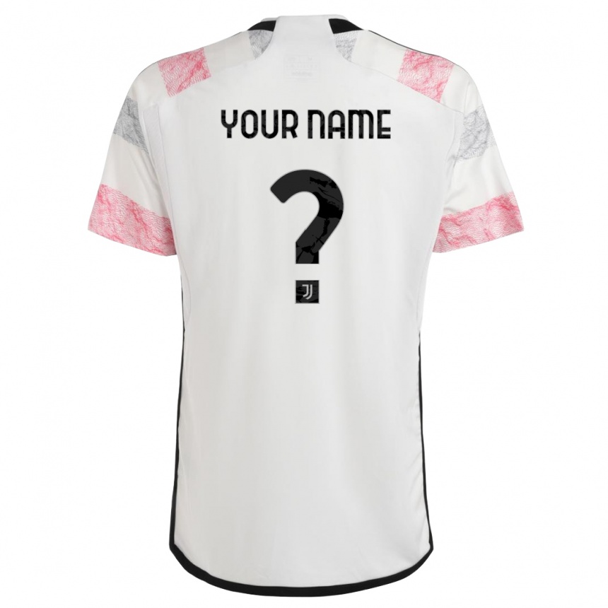 Hombre Fútbol Camiseta Su Nombre #0 Blanco Rosa 2ª Equipación 2023/24 Perú