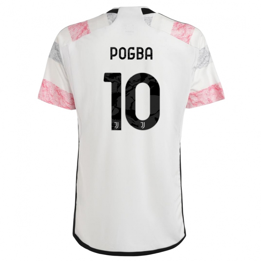 Hombre Fútbol Camiseta Paul Pogba #10 Blanco Rosa 2ª Equipación 2023/24 Perú